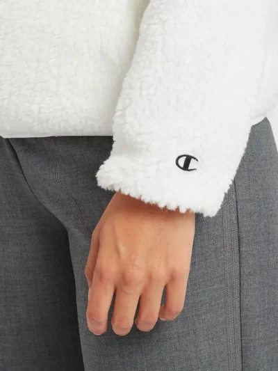 Champion silta baltos spalvos moteriska bomber stiliaus striuke is nugaros