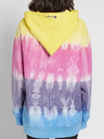 Moteriskas margas oversized dzemperis su gobtuvu is nugaros