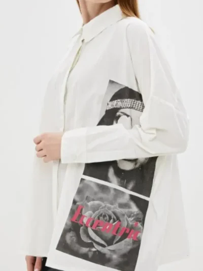 Silvian Heach moteriskis balti marskiniai