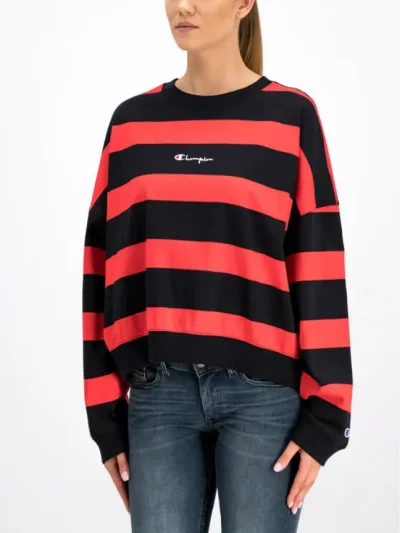 Moteriskas dryzuotas Champion raudona juoda dzemperis