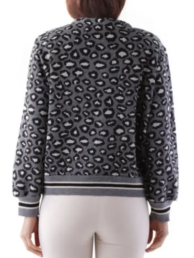 Cristina Giavoli pilkas demetas moteriskas megztinis su sagomis is nugaros