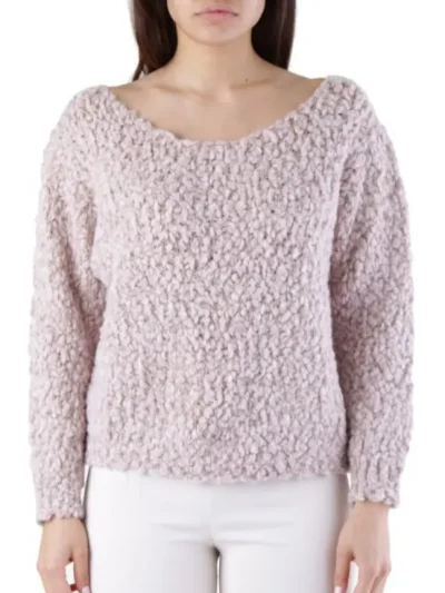 Rozinis moteriskas Cristina Giavoli megztinis