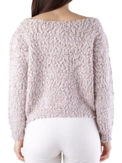 Rozinis moteriskas Cristina Giavoli megztinis is nugaros