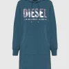 Diesel oversized stiliaus trikotažinė zalia suknele priekis