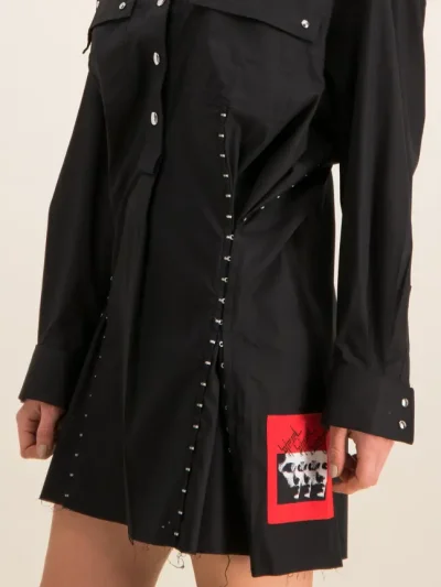 Diesel oversized stiliaus juoda suknele - marskiniai is sono