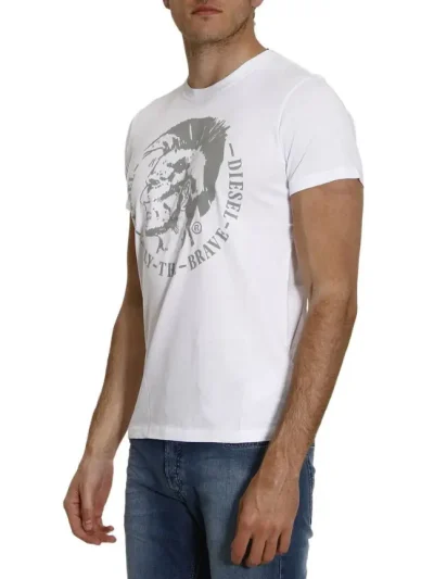 Diesel vyriski balti marskineliai trumpomis rankovemis is priekio