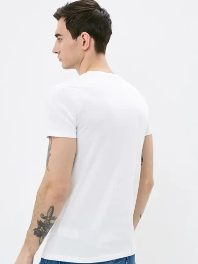 Diesel vyriski balti marskineliai trumpomis rankovemis is nugaros