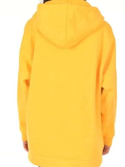 Gaelle x LOTTO geltonas oversized džemperis iš nugaros