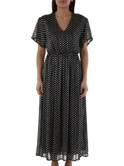 juoda ilga olivia hops suknele trumpomis rankovemis