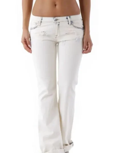 525 moteriski plesyti balti dzinsai