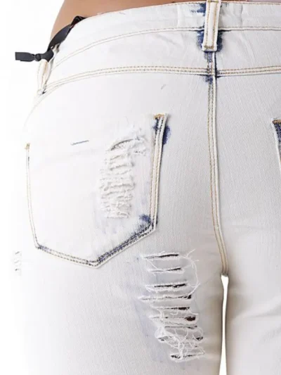 525 moteriski plesyti balti dzinsai is arti