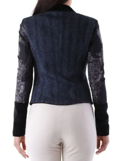 moteriskas trumpas melynas svarkas john richmond is nugaros