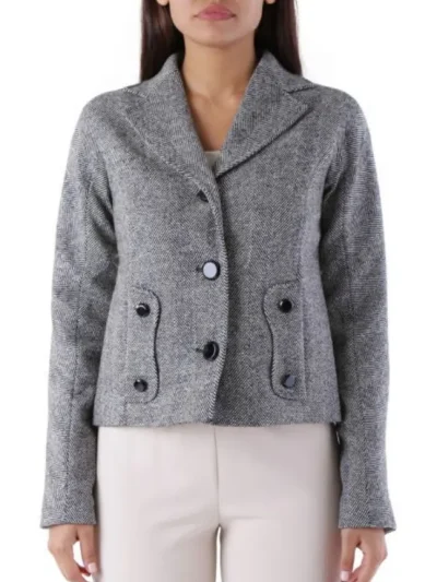 Trumpas pilkas moteriskas paltukas john richmond