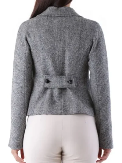 Trumpas pilkas moteriskas paltukas john richmond is nugaros