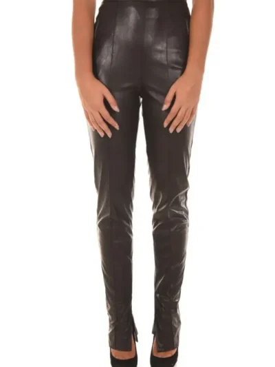 jijil moteriskos juodos eko odos kelnes