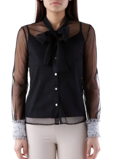 juoda moteriska palaidine olivia hops ilgomis rankovemis