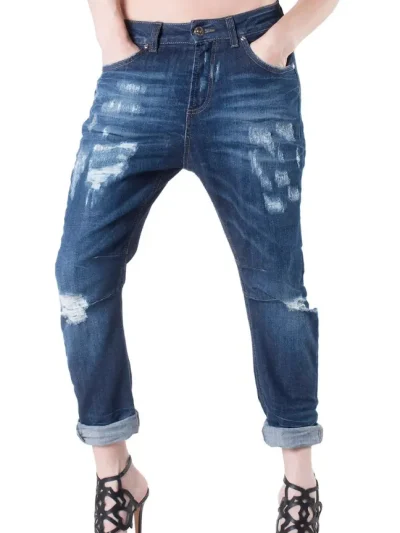 Sexy Women melyni plesyti dzinsai is priekio