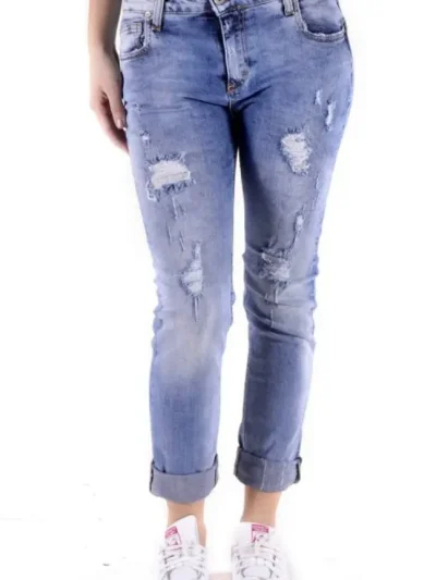 525 Amerika moteriski melyni plesyti dzinsai is priekio