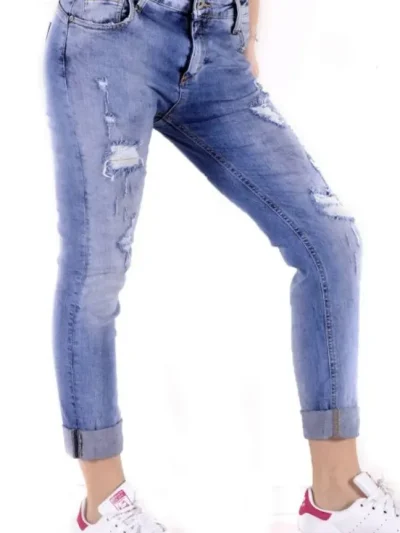 525 Amerika moteriski melyni plesyti dzinsai is sono