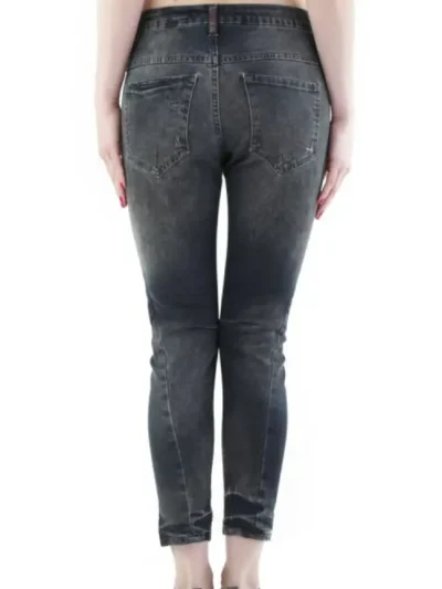 Sexy women juodi plesyti dzinsai J3049 is nugaros