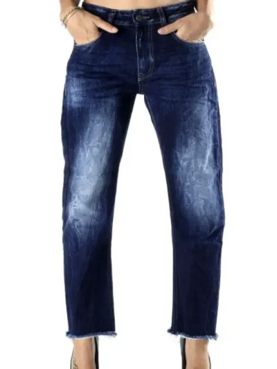 Sexy Women Moteriski tamsiai melyni dzinsai is priekio