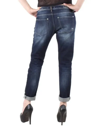 Sexy Women Moteriski tamsiai melyni plesyti dzinsai is nugaros