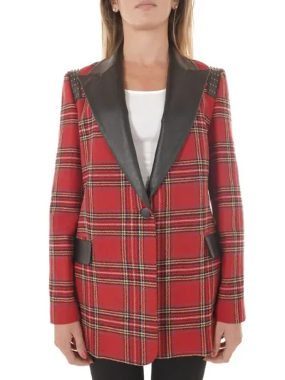 Gaelle Moteriskas raudonas languotas svarkelis is priekio