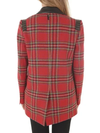 Gaelle Moteriskas raudonas languotas svarkelis is nugaros