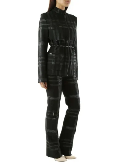 john richmond moteriskas juodas languotas kostiumelis is sono