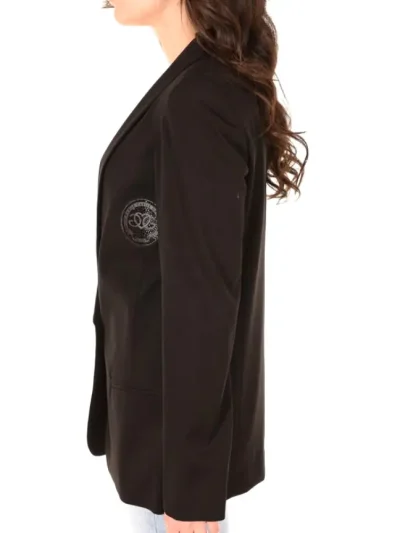 Moteriskas Juodas klasikinis svarkas su herbu Gaelle Paris is sono