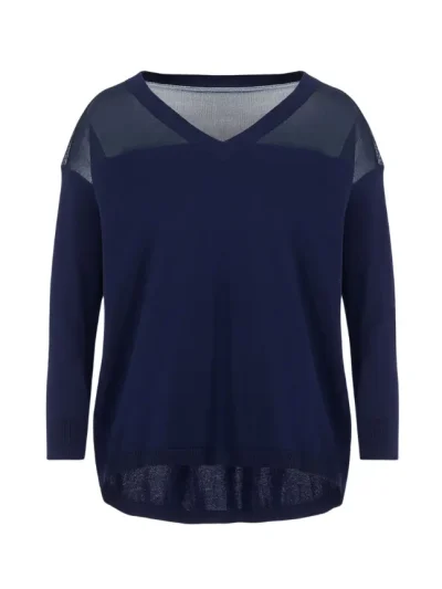 Moteriskas melynas megztinis Armani Exchange is priekio