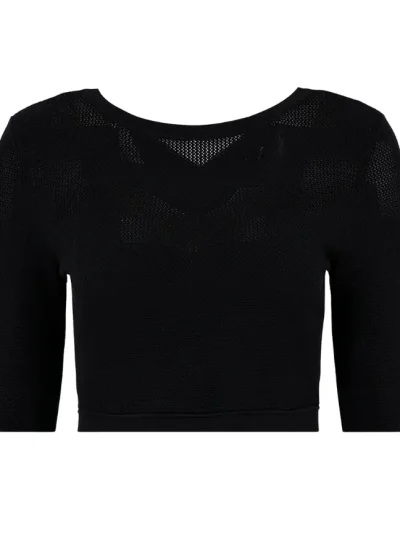 Moteriska Juoda megzta suknele Armani Exchange is priekio