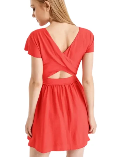 Moteriska Raudona suknele Armani Exchange is nugaros