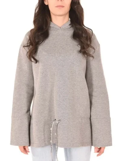 Moteriskas pilkas dzemperis su raisteliais Gaelle Paris