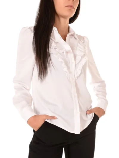 Moteriska palaidine ilgomis rankovemis balta Bufalo Pinko