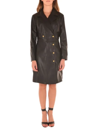 Juoda Eko odos suknele Villano Pinko is priekio