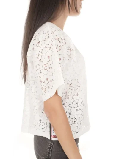 Moteriska balta palaidine trumpomis rankovemis Gaelle Paris is sono