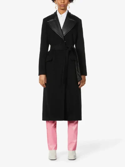 Moteriskas Juodas paltas PINKO Vision is priekio