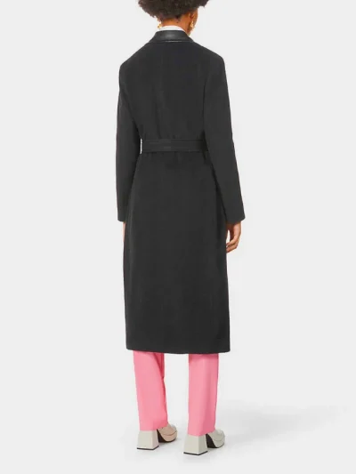 Moteriskas Juodas paltas PINKO Vision is nugaros